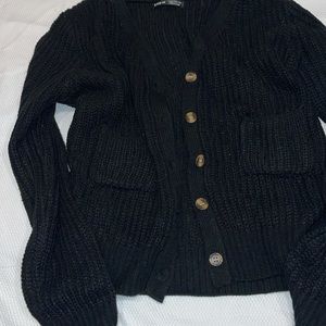 black cover up cardigan